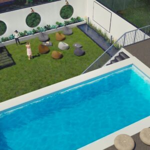 Дом с бассейном на крыше